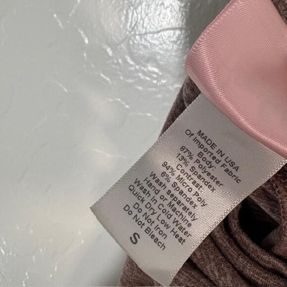 Bombshell Sportswear Leggings Womens Small Mauve Thigh-High Sock Stripe Made USA - Picture 7 of 10